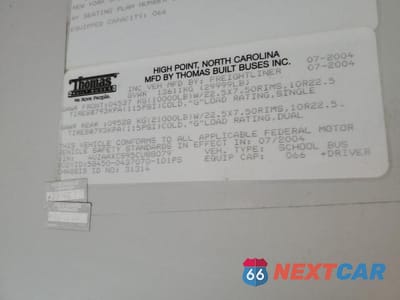 Zdjęcie 10 z 10 samochodu: 2005 THOMAS SAF-T-LINER C2 - SCHOOL BUS VIN:4UZAAXCS95CU88079 - miniatura