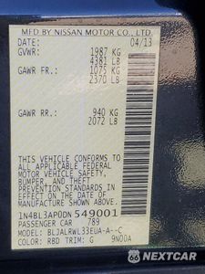 Zdjęcie 12 z 14 samochodu: 2013 NISSAN ALTIMA 3.5S VIN:1N4BL3AP0DN549001 - miniatura