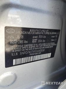 Zdjęcie 13 z 13 samochodu: 2019 HYUNDAI ELANTRA SE VIN:5NPD74LFXKH440558 - miniatura