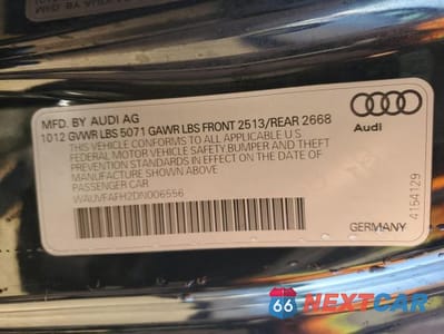 Zdjęcie 12 z 12 samochodu: 2013 AUDI A5 PRESTIGE VIN:WAUVFAFH2DN006556 - miniatura