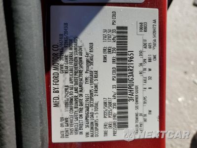 Zdjęcie 12 z 14 samochodu: 2010 FORD FUSION SEL VIN:3FAHP0JG3AR219651 - miniatura