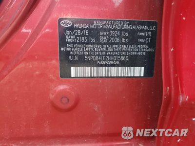 Zdjęcie 12 z 13 samochodu: 2017 HYUNDAI ELANTRA SE VIN:5NPD84LF2HH015860 - miniatura