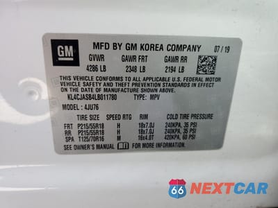 Zdjęcie 13 z 13 samochodu: 2020 BUICK ENCORE PREFERRED VIN:KL4CJASB4LB011780 - miniatura