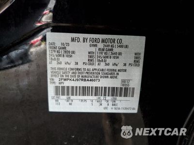 Zdjęcie 12 z 12 samochodu: 2024 FORD EDGE SEL VIN:2FMPK4J97RBA46073 - miniatura