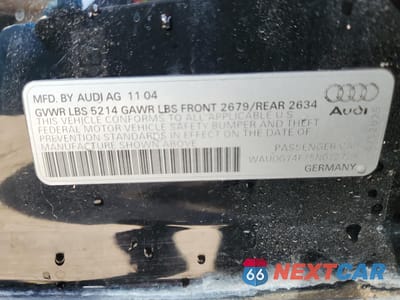 Zdjęcie 12 z 12 samochodu: 2005 AUDI A6 3.2 QUATTRO VIN:WAUDG74F75N072728 - miniatura