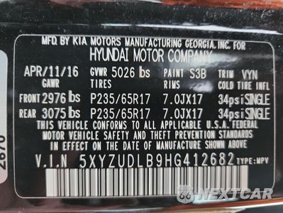 Zdjęcie 14 z 15 samochodu: 2017 HYUNDAI SANTA FE SPORT VIN:5XYZUDLB9HG412682 - miniatura