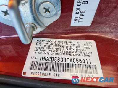 Zdjęcie 12 z 14 samochodu: 1996 HONDA ACCORD LX VIN:1HGCD5638TA056011 - miniatura