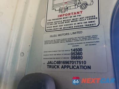 Zdjęcie 12 z 12 samochodu: 2007 ISUZU NPR VIN:JALC4B16967017510 - miniatura