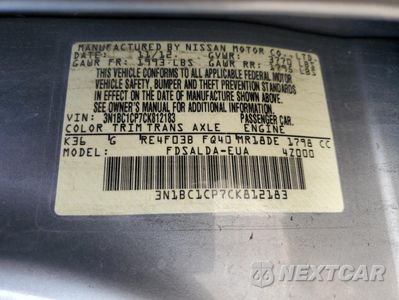 Zdjęcie 13 z 14 samochodu: 2012 NISSAN VERSA S VIN:3N1BC1CP7CK812183 - miniatura