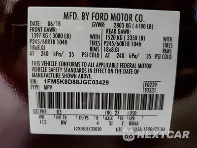 Zdjęcie 13 z 16 samochodu: 2018 FORD EXPLORER XLT VIN:1FM5K8D88JGC03429 - miniatura