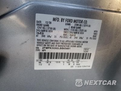 Zdjęcie 13 z 15 samochodu: 2020 FORD EDGE SE VIN:2FMPK3G92LBB65481 - miniatura