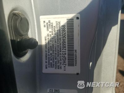 Zdjęcie 12 z 12 samochodu: 2009 HONDA CIVIC EX VIN:2HGFG12899H502868 - miniatura