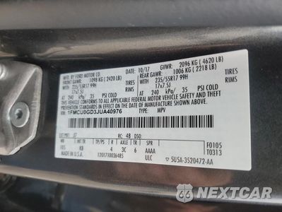 Zdjęcie 13 z 15 samochodu: 2018 FORD ESCAPE SE VIN:1FMCU0GD3JUA40976 - miniatura