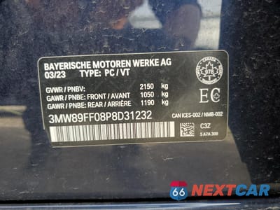 Zdjęcie 12 z 13 samochodu: 2023 BMW 330XI VIN:3MW89FF08P8D31232 - miniatura