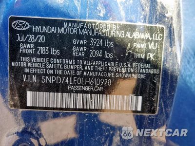 Zdjęcie 12 z 15 samochodu: 2020 HYUNDAI ELANTRA SE VIN:5NPD74LF0LH610928 - miniatura