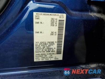 Zdjęcie 13 z 13 samochodu: 2020 NISSAN ALTIMA S VIN:1N4BL4BV6LC149361 - miniatura