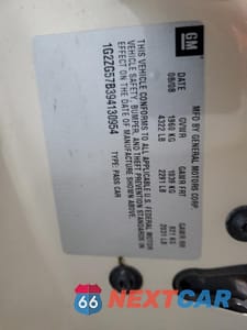 Zdjęcie 12 z 12 samochodu: 2009 PONTIAC G6 VIN:1G2ZG57B394130954 - miniatura