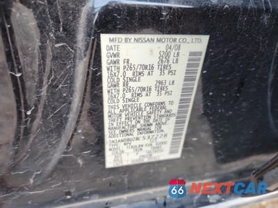 Zdjęcie 14 z 16 samochodu: 2008 NISSAN XTERRA OFF ROAD VIN:5N1AN08U28C537228 - miniatura