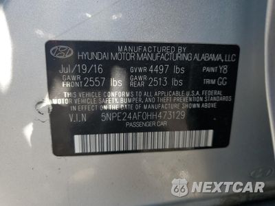 Zdjęcie 12 z 12 samochodu: 2017 HYUNDAI SONATA SE VIN:5NPE24AF0HH473129 - miniatura
