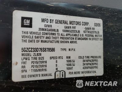 Zdjęcie 12 z 12 samochodu: 2006 SATURN VUE VIN:5GZCZ33D76S878586 - miniatura