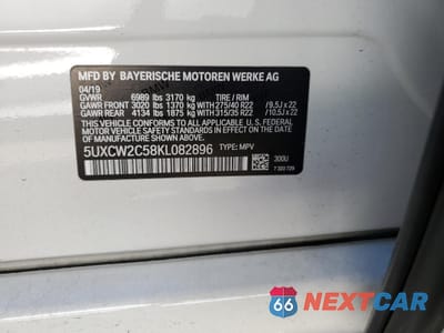 Zdjęcie 13 z 13 samochodu: 2019 BMW X7 XDRIVE40I VIN:5UXCW2C58KL082896 - miniatura