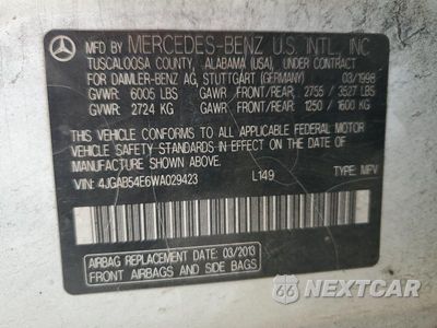 Zdjęcie 13 z 13 samochodu: 1998 MERCEDES-BENZ ML 320 VIN:4JGAB54E6WA029423 - miniatura