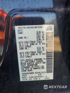 Zdjęcie 12 z 12 samochodu: 2009 NISSAN FRONTIER CREW CAB SE VIN:1N6AD07W09C409269 - miniatura