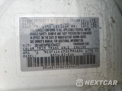 Zdjęcie 12 z 14 samochodu: 2016 NISSAN SENTRA S VIN:3N1AB7AP8GY244677 - miniatura