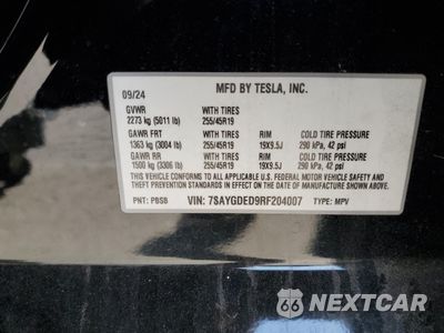 Zdjęcie 13 z 15 samochodu: 2024 TESLA MODEL Y VIN:7SAYGDED9RF204007 - miniatura