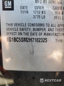Zdjęcie 12 z 12 samochodu: 2017 CHEVROLET CRUZE LS VIN:1G1BC5SM2H7182325 - miniatura