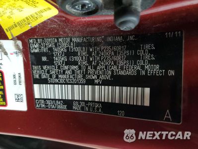 Zdjęcie 13 z 13 samochodu: 2012 TOYOTA SIENNA XLE VIN:5TDYK3DC1CS201359 - miniatura