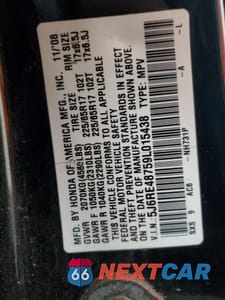 Zdjęcie 13 z 13 samochodu: 2009 HONDA CR-V EXL VIN:5J6RE48759L015438 - miniatura