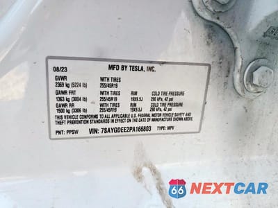 Zdjęcie 14 z 14 samochodu: 2023 TESLA MODEL Y VIN:7SAYGDEE2PA166803 - miniatura