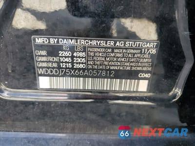 Zdjęcie 12 z 14 samochodu: 2006 MERCEDES-BENZ CLS 500C VIN:WDDDJ75X66A057812 - miniatura