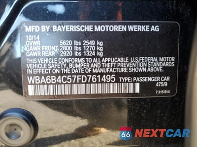 Zdjęcie 12 z 14 samochodu: 2015 BMW 650 XI GRAN COUPE VIN:WBA6B4C57FD761495 - miniatura