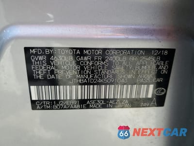 Zdjęcie 13 z 14 samochodu: 2019 LEXUS IS 300 VIN:JTHBA1D24K5091043 - miniatura