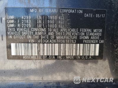 Zdjęcie 12 z 13 samochodu: 2017 SUBARU IMPREZA PREMIUM PLUS VIN:4S3GKAD67H3618763 - miniatura
