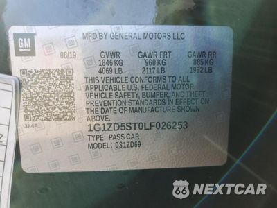 Zdjęcie 12 z 13 samochodu: 2020 CHEVROLET MALIBU LT VIN:1G1ZD5ST0LF026253 - miniatura