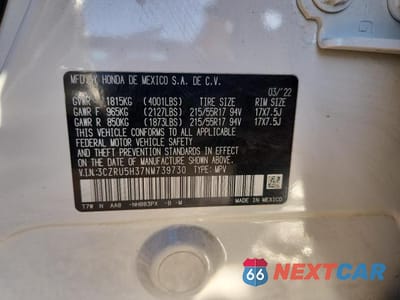 Zdjęcie 13 z 13 samochodu: 2022 HONDA HR-V LX VIN:3CZRU5H37NM739730 - miniatura