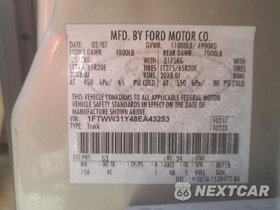 Zdjęcie 12 z 14 samochodu: 2008 FORD F350 SRW SUPER DUTY VIN:1FTWW31Y48EA43253 - miniatura