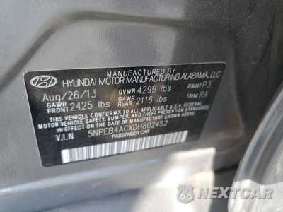 Zdjęcie 12 z 12 samochodu: 2013 HYUNDAI SONATA GLS VIN:5NPEB4ACXDH802452 - miniatura