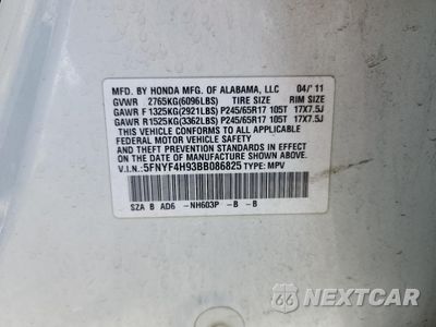 Zdjęcie 13 z 15 samochodu: 2011 HONDA PILOT TOURING VIN:5FNYF4H93BB086825 - miniatura