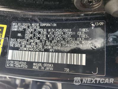 Zdjęcie 14 z 14 samochodu: 2010 TOYOTA HIGHLANDER HYBRID VIN:JTEBW3EH4A2042194 - miniatura