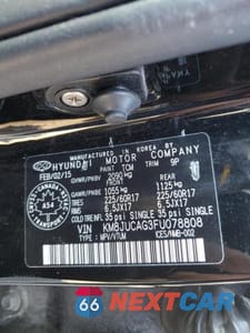 Zdjęcie 13 z 13 samochodu: 2015 HYUNDAI TUCSON LIMITED VIN:KM8JUCAG3FU078808 - miniatura