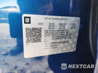 Zdjęcie 12 z 15 samochodu: 2019 CHEVROLET MALIBU LT VIN:1G1ZD5ST7KF115283 - miniatura