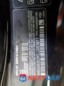 Zdjęcie 12 z 12 samochodu: 2020 BMW M8 VIN:WBSAE0C00LCD57677 - miniatura
