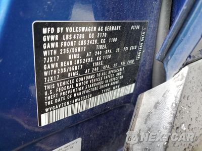 Zdjęcie 13 z 13 samochodu: 2009 VOLKSWAGEN TIGUAN S VIN:WVGAV75N19W533306 - miniatura