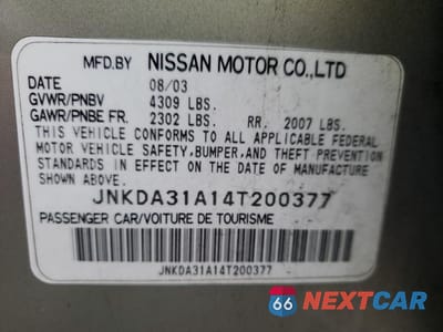 Zdjęcie 12 z 12 samochodu: 2004 INFINITI I35 VIN:JNKDA31A14T200377 - miniatura