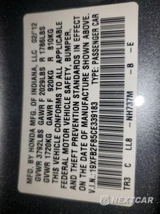 Zdjęcie 13 z 13 samochodu: 2012 HONDA CIVIC EX VIN:19XFB2F85CE339183 - miniatura