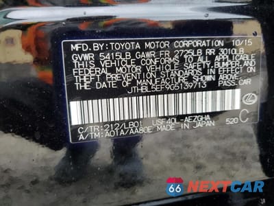 Zdjęcie 12 z 12 samochodu: 2016 LEXUS LS 460 VIN:JTHBL5EF9G5139713 - miniatura
